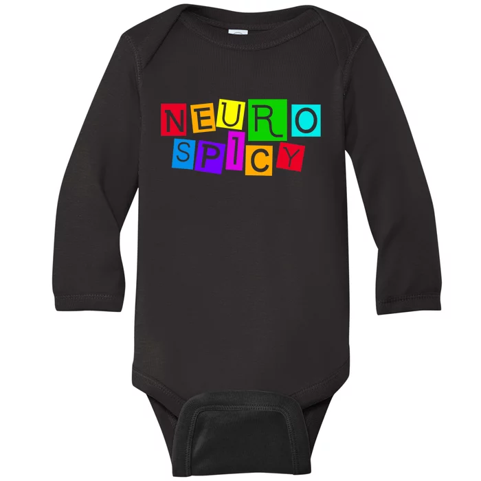 Neurospicy Neuro Spicy Neurodiversity Neurodivergent Baby Long Sleeve Bodysuit