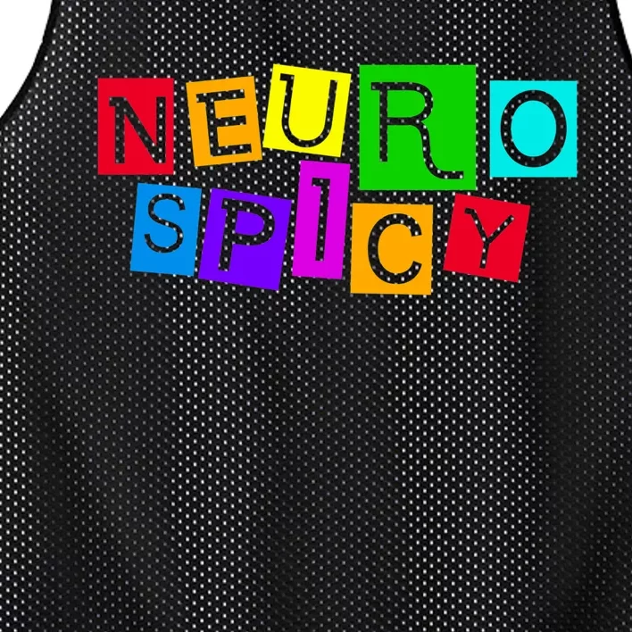 Neurospicy Neuro Spicy Neurodiversity Neurodivergent Mesh Reversible Basketball Jersey Tank