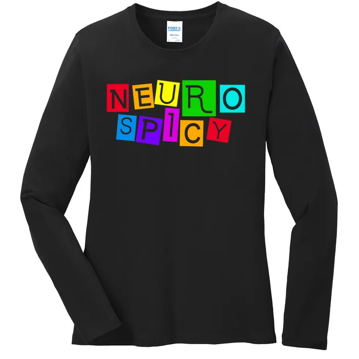 Neurospicy Neuro Spicy Neurodiversity Neurodivergent Ladies Long Sleeve Shirt