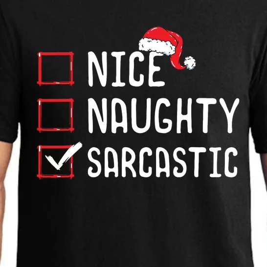 Nice Naughty Sarcastic Christmas List Pajama Set