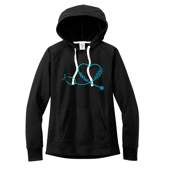 Nicu Nurse Stethoscope Heartbeat Ekg Ecg Gift Women's Fleece Hoodie