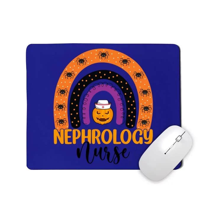 Nephrology Nurse Spooky Halloween Pumpkin Rainbow Nursing Gift Mousepad