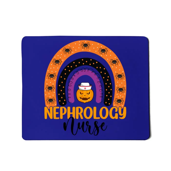 Nephrology Nurse Spooky Halloween Pumpkin Rainbow Nursing Gift Mousepad