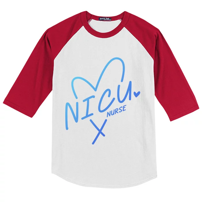 Nicu Nurse Squad Rn Life Neonatal Icu Nurses Team Gift Kids Colorblock Raglan Jersey