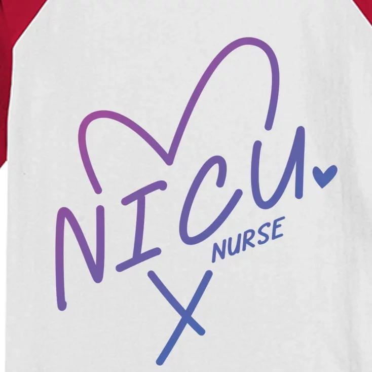 Nicu Nurse Squad Rn Life Neonatal Icu Nurses Team Gift Kids Colorblock Raglan Jersey