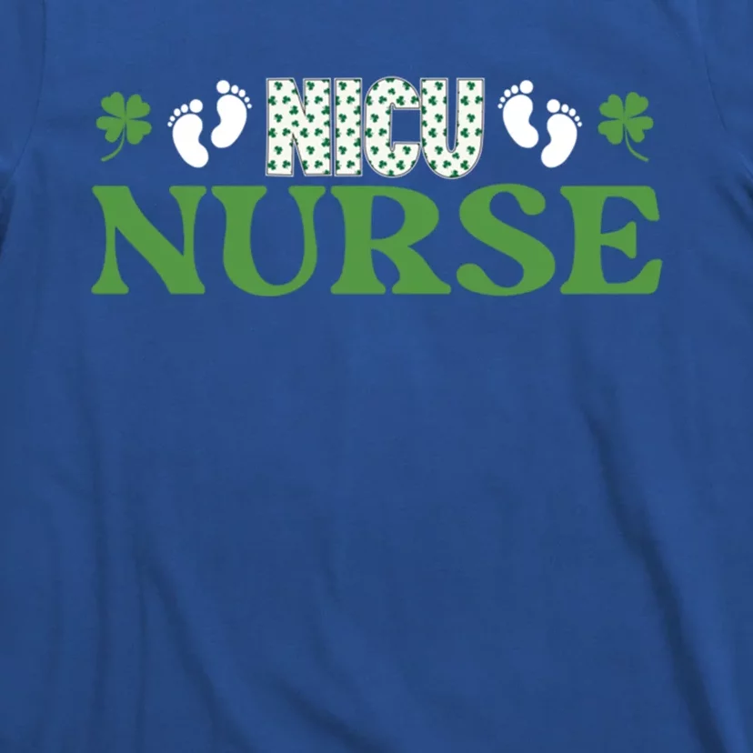 Nicu Nurse St Paddys Day Shamrock Clover Best Nurse Ever Gift T-Shirt