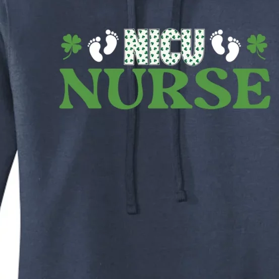 Nicu Nurse St Paddys Day Shamrock Clover Best Nurse Ever Gift Women's Pullover Hoodie