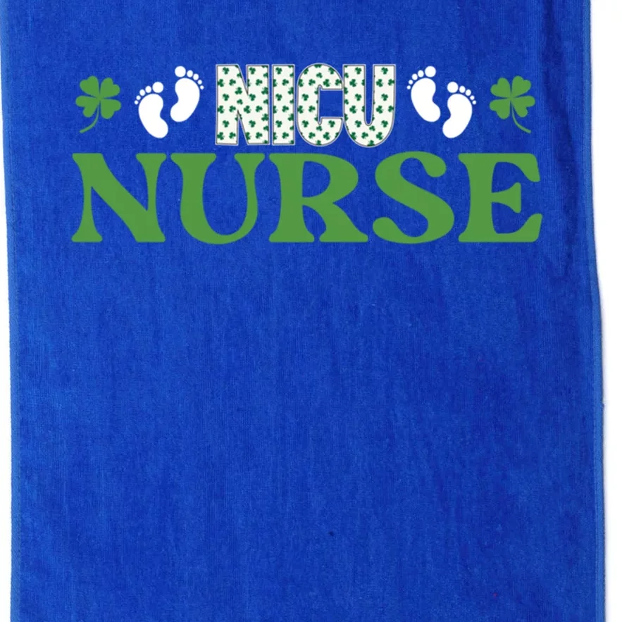 Nicu Nurse St Paddys Day Shamrock Clover Best Nurse Ever Gift Platinum Collection Golf Towel