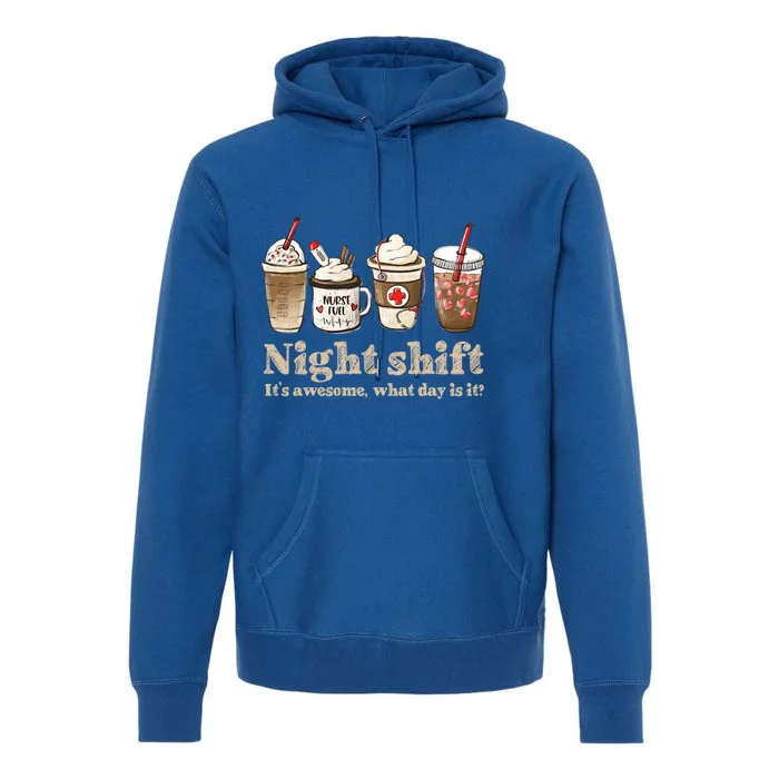 Nurse Night Shift Coffee Fuel Funny Meaningful Gift Premium Hoodie