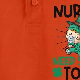 Nurses Need Shots Too Design St Patricks Nurse Cute Gift Dry Zone Grid Performance Polo