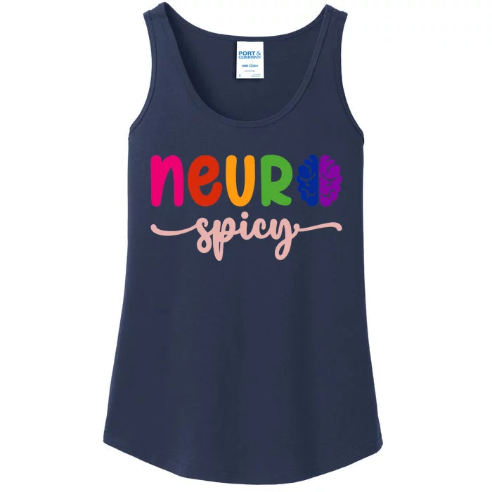 Neurospicy Neuro Spicy Neurotypical Neurodiversity Adhd Ladies Essential Tank