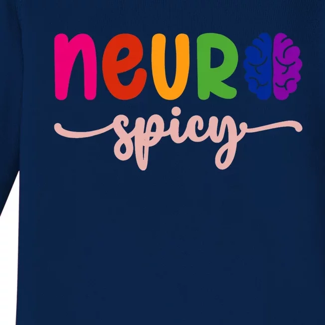 Neurospicy Neuro Spicy Neurotypical Neurodiversity Adhd Baby Long Sleeve Bodysuit