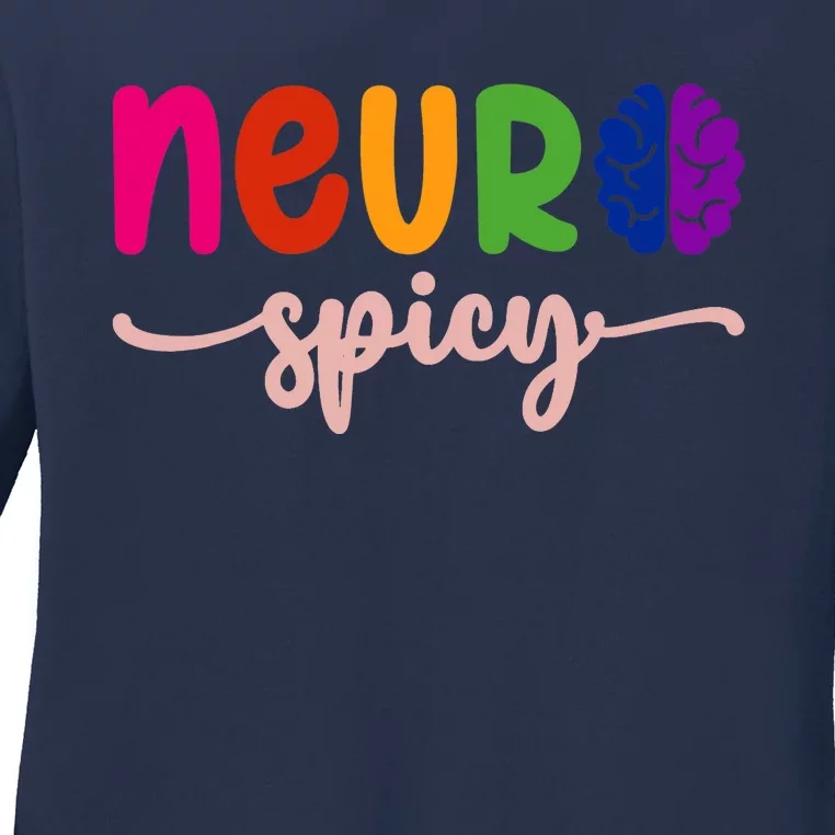 Neurospicy Neuro Spicy Neurotypical Neurodiversity Adhd Ladies Long Sleeve Shirt