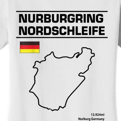 Nurburgring Nordschleife Track Outline Race Fan Women's T-Shirt