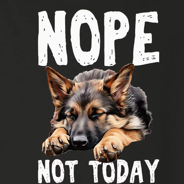 Nope Not Today Lazy Dog Funny German Shepherd Toddler Long Sleeve Shirt