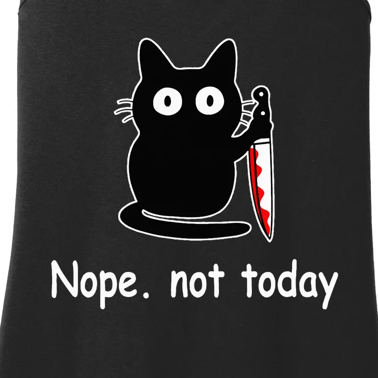 Nope Not Today Funny Cat  Cat Lovers Ladies Essential Tank