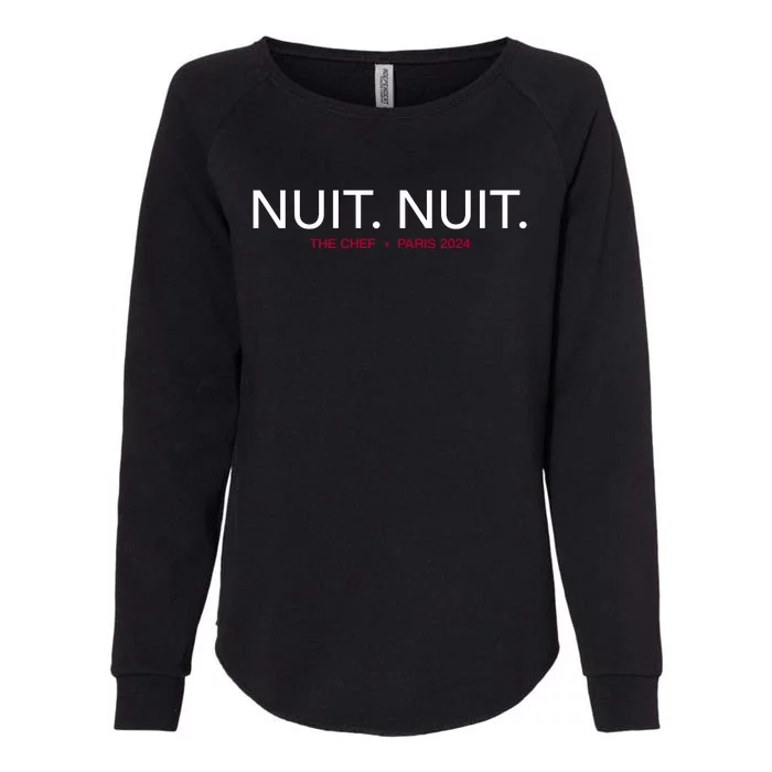 Nuit Nuit The Chef Paris 2024 Womens California Wash Sweatshirt