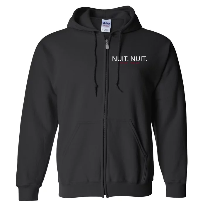 Nuit Nuit The Chef Paris 2024 Full Zip Hoodie