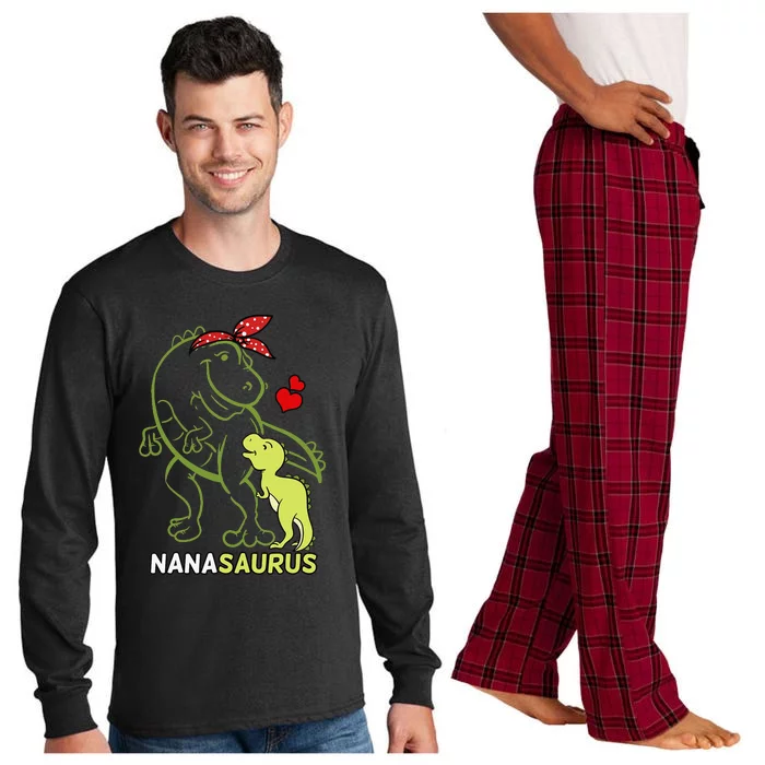 Nanasaurus Nana Tyrannosaurus Dinosaur Baby Mother's Day Long Sleeve Pajama Set