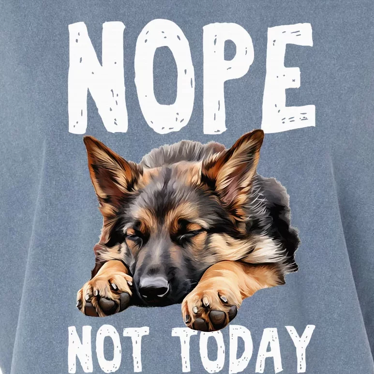 Nope Not Today Lazy Dog Garment-Dyed Women's Muscle Tee