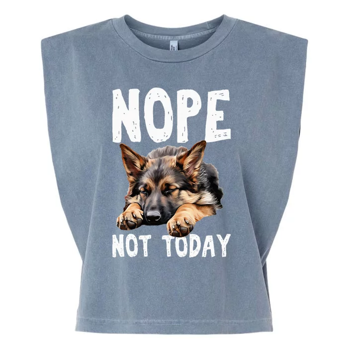 Nope Not Today Lazy Dog Garment-Dyed Women's Muscle Tee