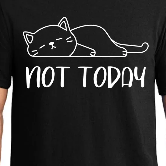 Nope, Not Today Funny Lazy Cat Meme Pajama Set