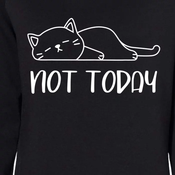 Nope, Not Today Funny Lazy Cat Meme Womens California Wash Sweatshirt