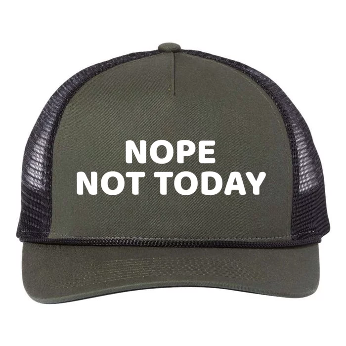 Nope Not Today Slogan S Meaningful Gift Retro Rope Trucker Hat Cap