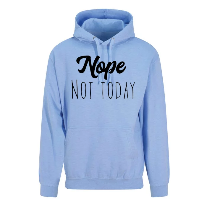 Nope Not Today Funny Lazy Adulting Graphic Quote Unisex Surf Hoodie