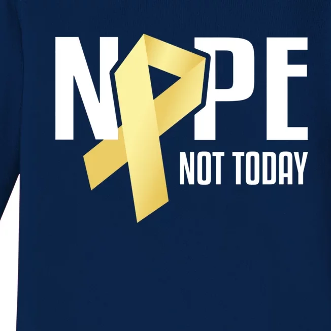 Nope Not Today S Cancer Cute Gift Baby Long Sleeve Bodysuit