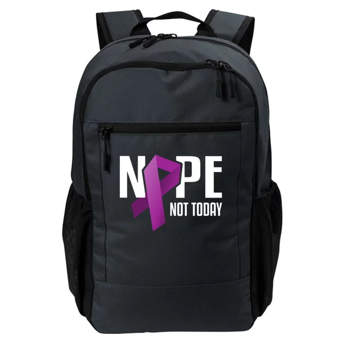 Nope Not Today Pancreatic Cancer Purple Support Ribbon Gift Daily Commute Backpack