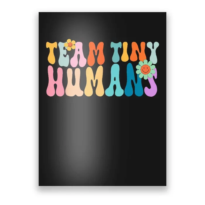 NICU Nurse Team Tiny Humans Neonatal ICU Vintage Groovy Poster