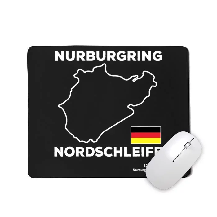 Nurburgring Nordschleife Track Outline Race Fan Funny Quote Mousepad