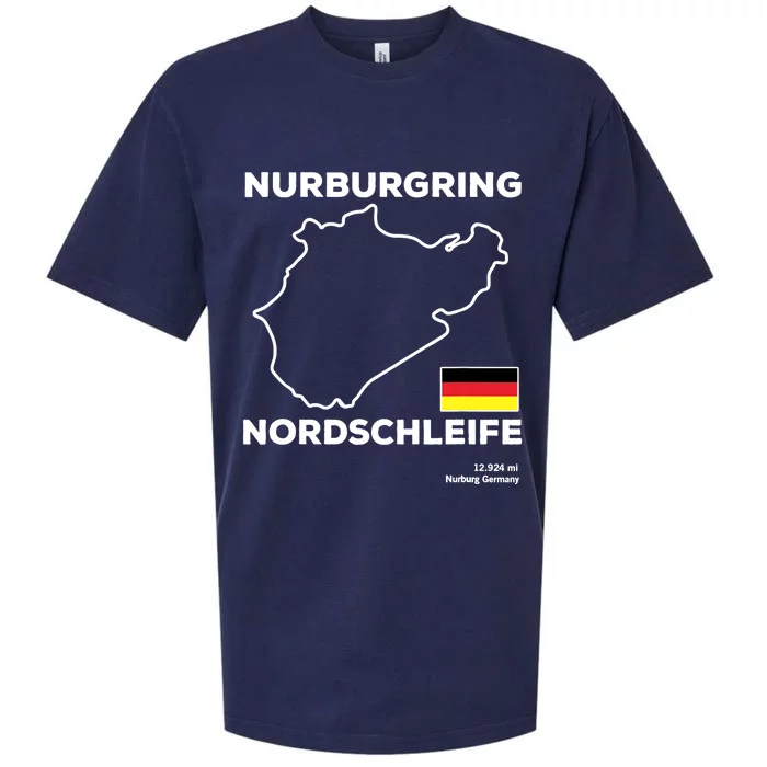 Nurburgring Nordschleife Track Outline Race Fan Funny Quote Sueded Cloud Jersey T-Shirt