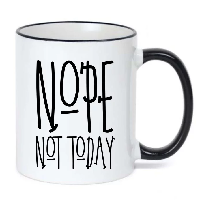 Nope Not Today Black Color Changing Mug