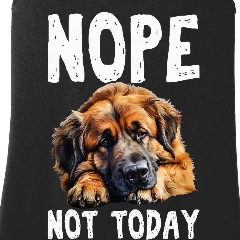 Nope Not Today Lazy Dog Funny Leonberger Ladies Essential Tank