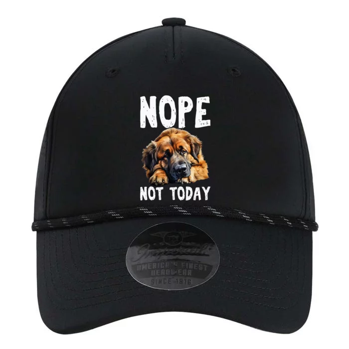 Nope Not Today Lazy Dog Funny Leonberger Performance The Dyno Cap