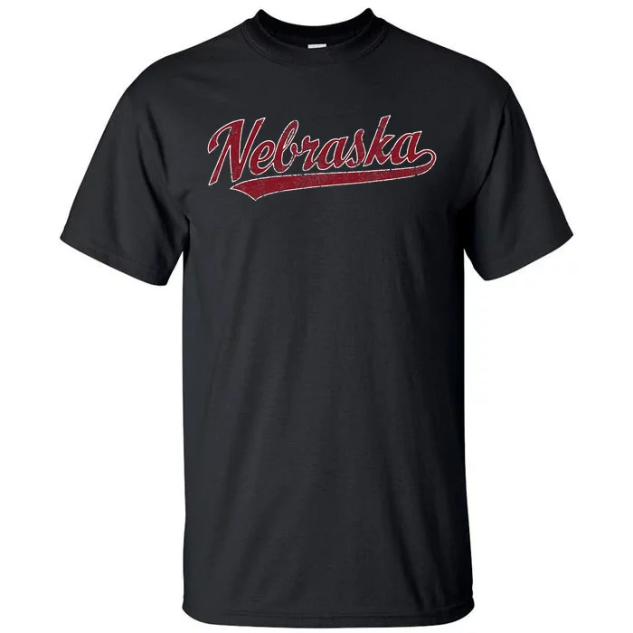 Nebraska Ne Vintage Sports Tall T-Shirt