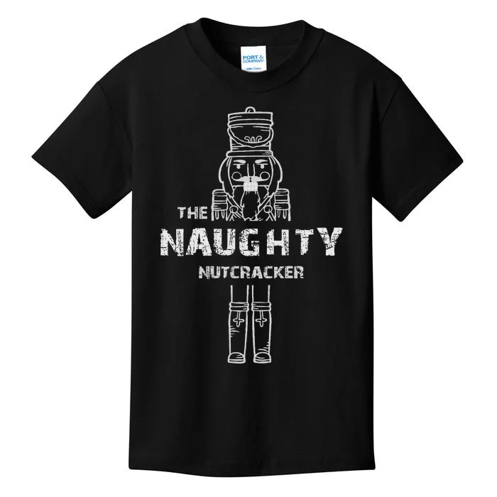 Naughty Nutcracker Vintage Family Matching Pajama Kids T-Shirt