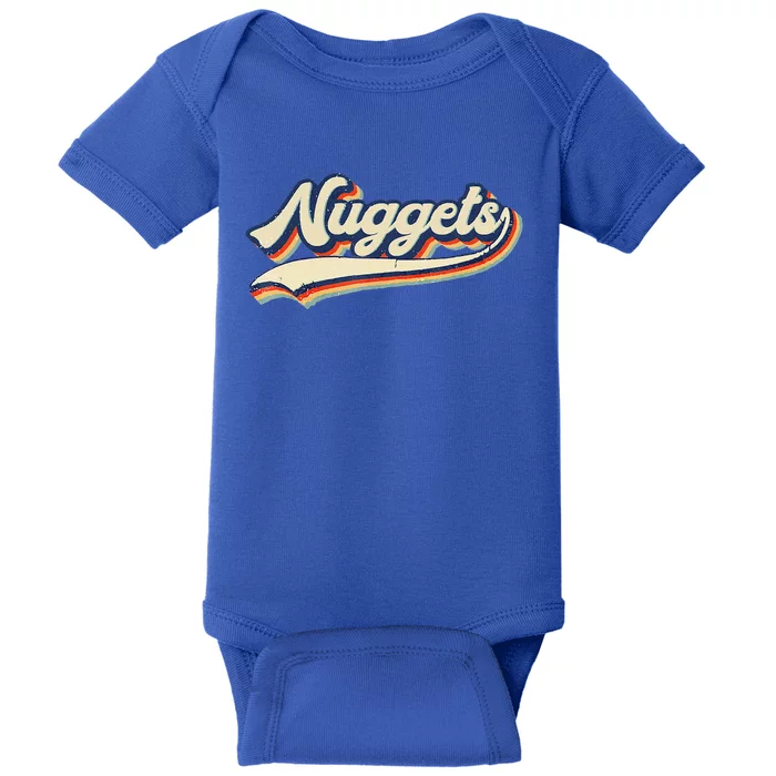 Nuggets Name Vintage Retro Baby Bodysuit