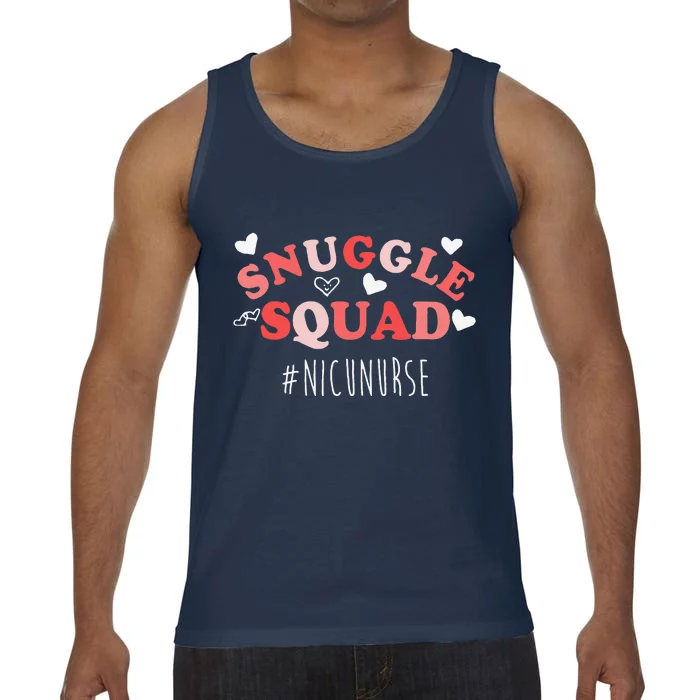 NICU Nurse Valentines Day Snuggle Squad For Neonatal Nurses Comfort Colors® Tank Top