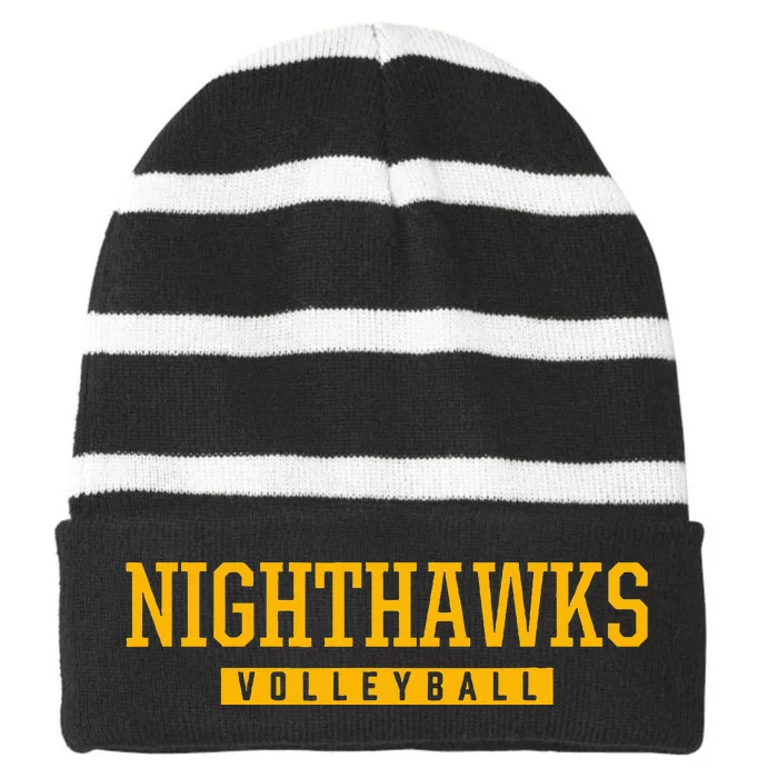 Northfield Nighthawks Volleyball Hs Striped Beanie with Solid Band