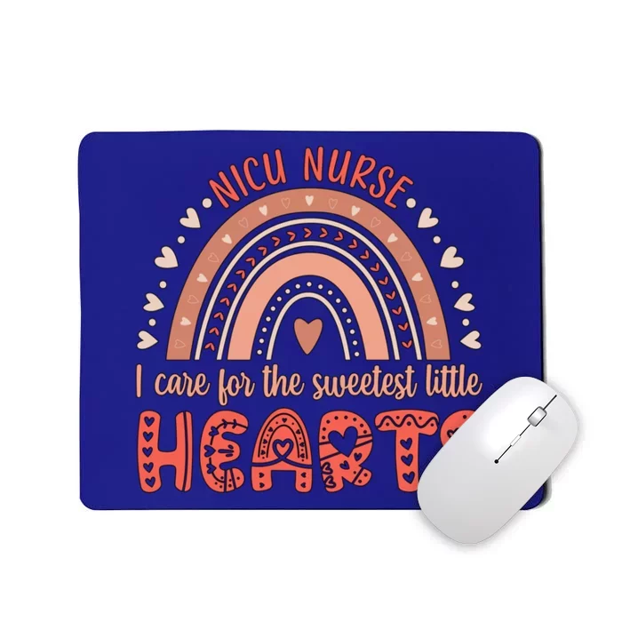 Nicu Nurse Valentine Rainbow Nicu Nursing Valentines Day Gift Mousepad