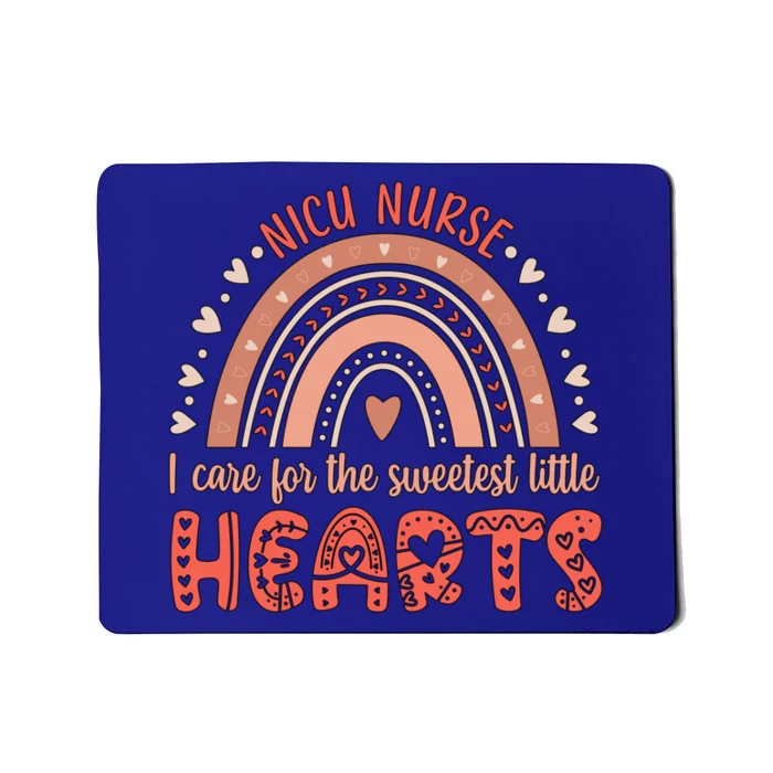 Nicu Nurse Valentine Rainbow Nicu Nursing Valentines Day Gift Mousepad