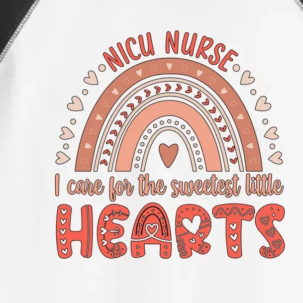 Nicu Nurse Valentine Rainbow Nicu Nursing Valentines Day Gift Toddler Fine Jersey T-Shirt