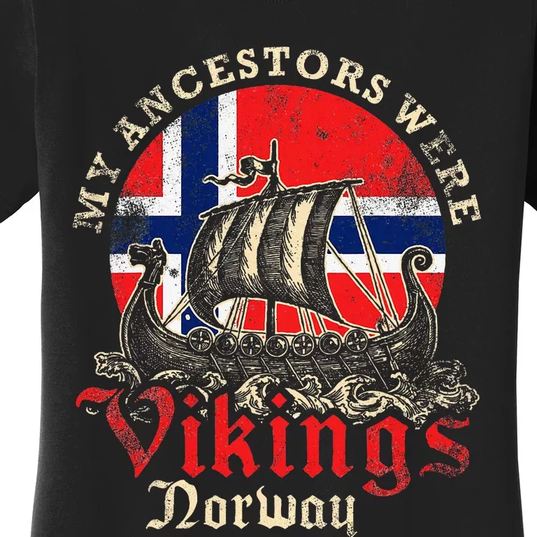 Norwegian Norway Viking Ship Flag Women's T-Shirt