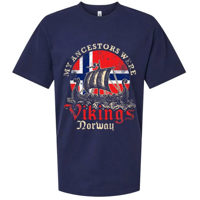 Norwegian Norway Viking Ship Flag Sueded Cloud Jersey T-Shirt