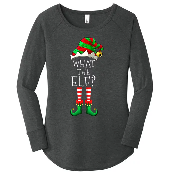 Nice Naughty Whatever Santa Christmas List Women's Perfect Tri Tunic Long Sleeve Shirt