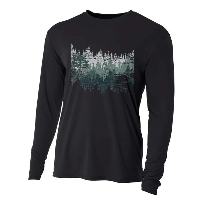 Night Nature Wildlife Trees Outdoor Forest Cooling Performance Long Sleeve Crew