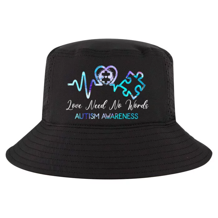 Needs No Words Infinity Heart Love Autism Awarenessds Cool Comfort Performance Bucket Hat